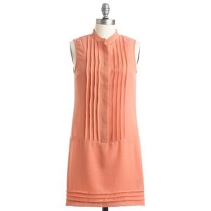 BB Dakota Peach Pink Drop Waist Shift Dress